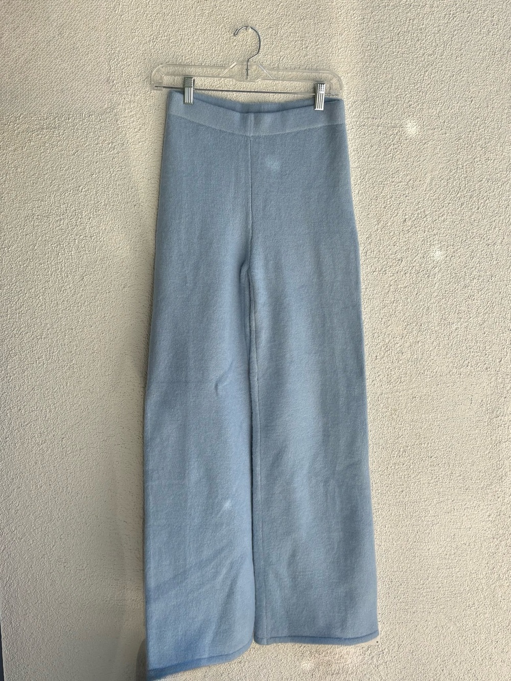 Solai Light Blue Wide Leg Knit Pants